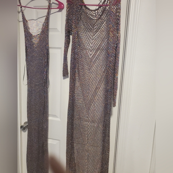 Multicolor Metallic Dress - Picture 3 of 3